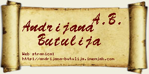 Andrijana Butulija vizit kartica